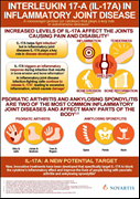 IL-17A in inflammatory joint diseases infographic